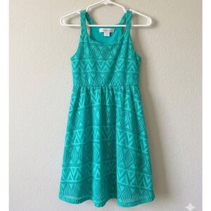 Xhilaration Aqua Geometric Lace Dress 7/8